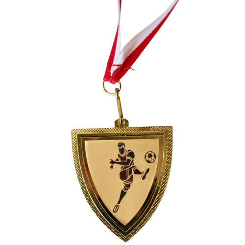 Medal złoty PIŁKA NOŻNA 50x55 mm